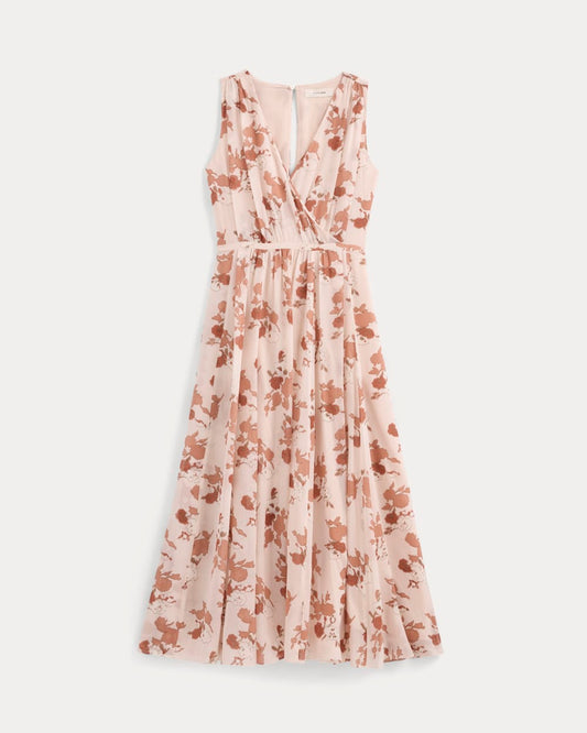 Maxi Dress in Silk Georgette | Soft Floral