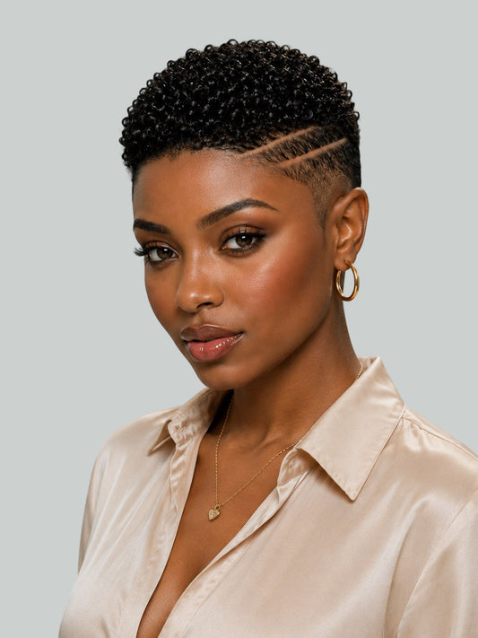 Pixie wig Afro curly 6 inches Multiple colors