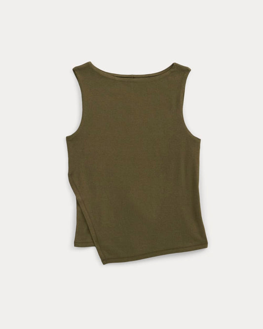 Tissue Boatneck Tank with Side Tie | Beech