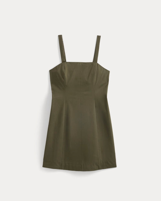 Seamed Mini Dress | Olive Night