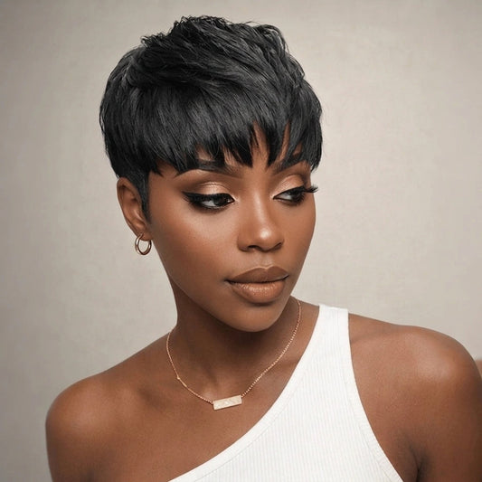 Machine Made Fashion Short Wig