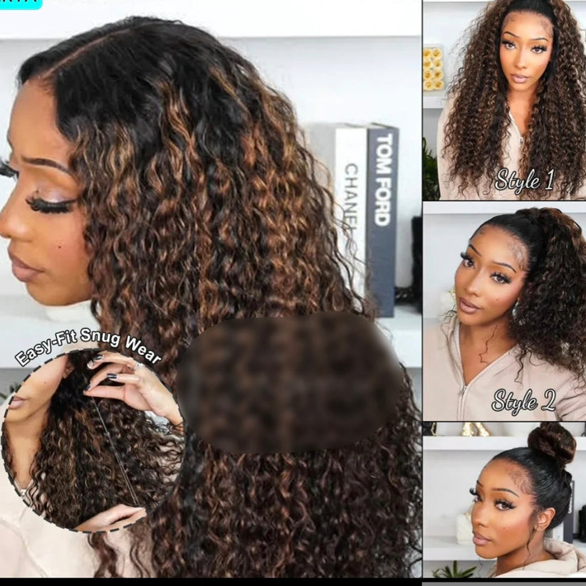 360 Kinky Curly Wig with Baby Hair