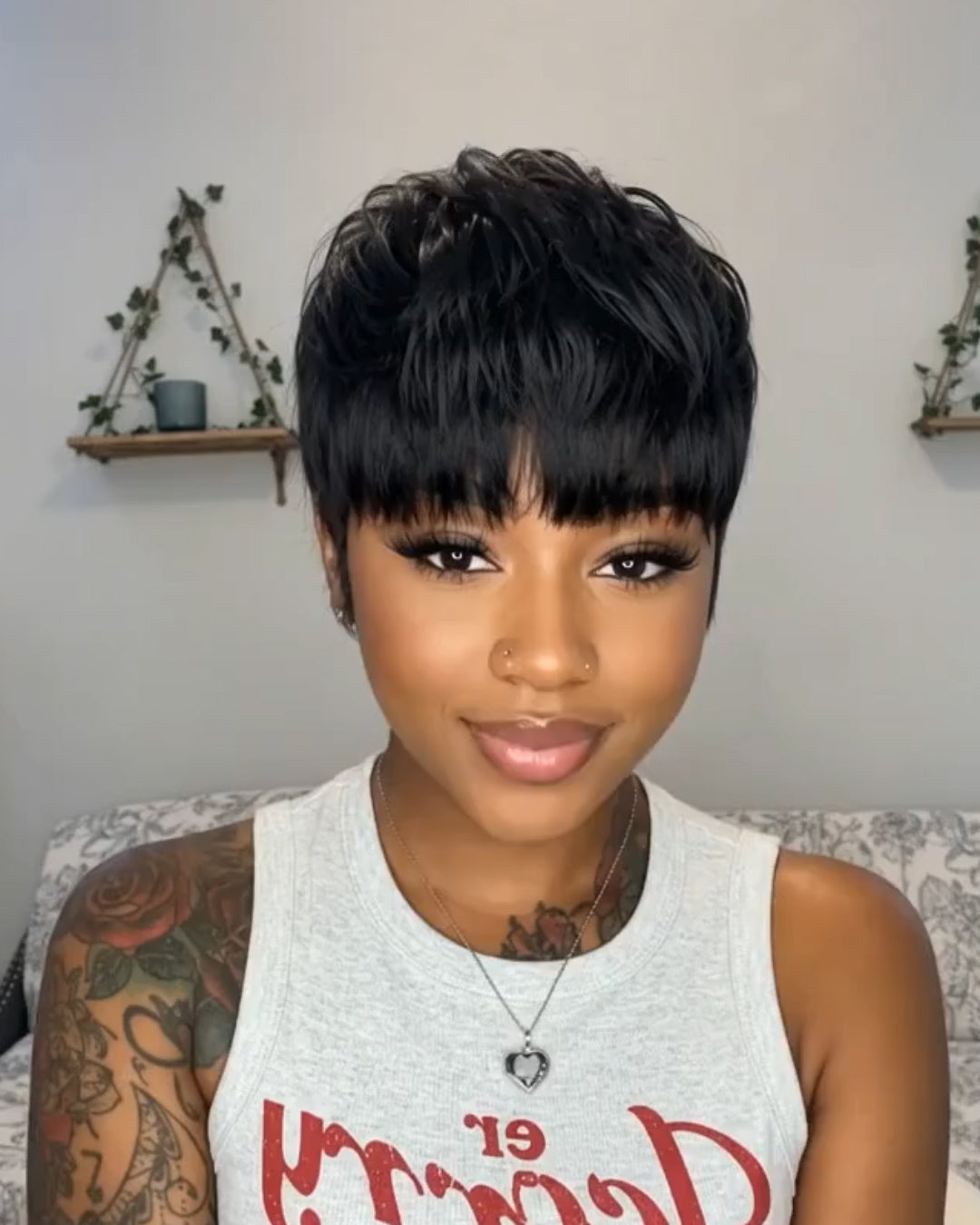 Short Wig 4Inch Textured bangs