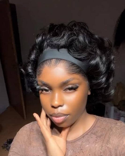 Frontal swiss lace & band wig