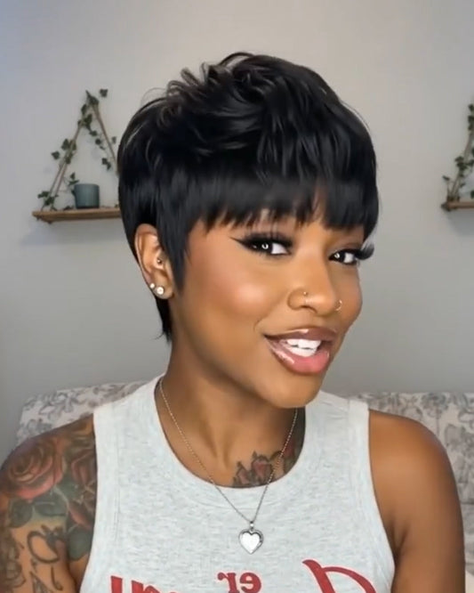 Short Wig 4Inch Textured bangs