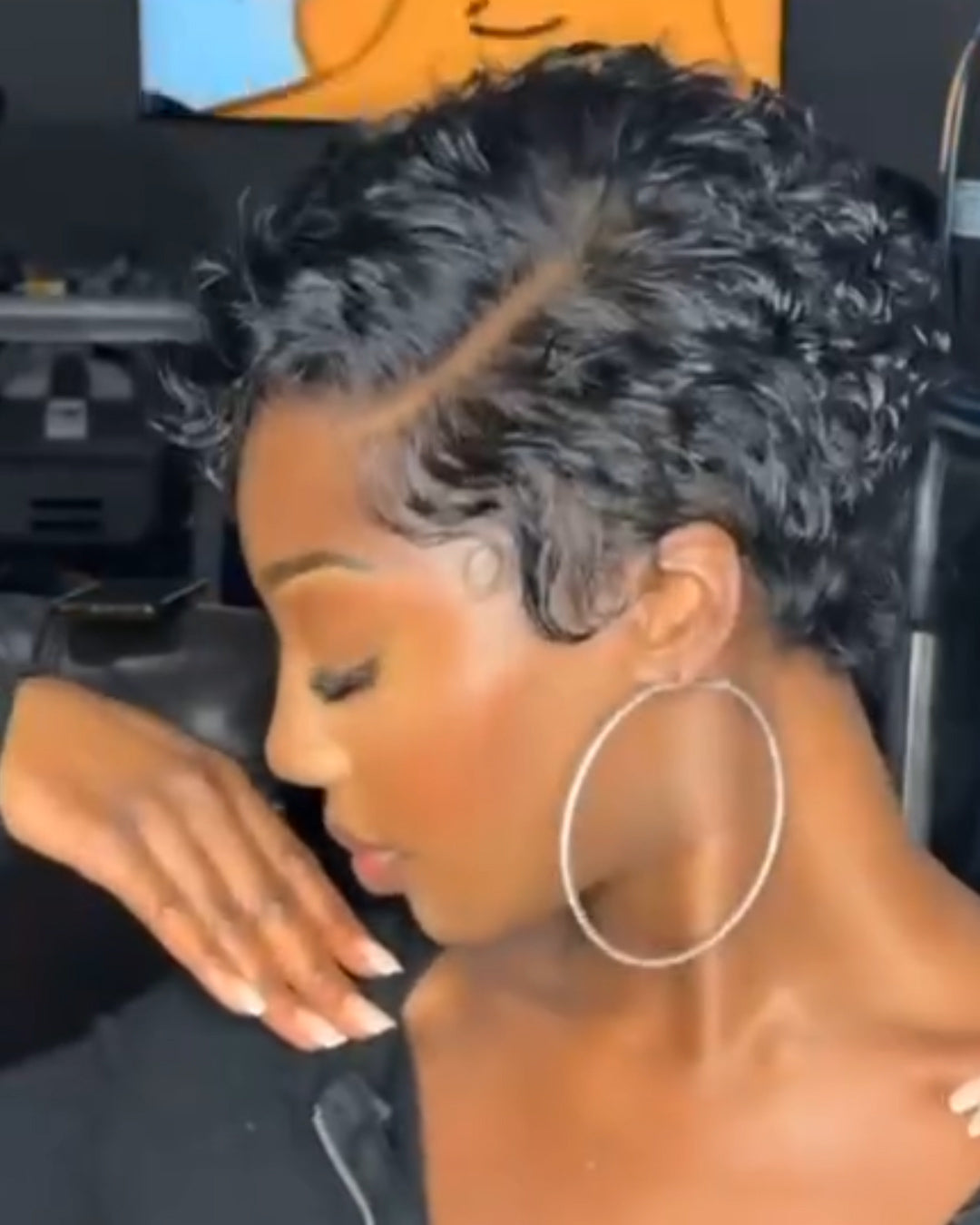 Pre-Cut Curly-hair Pixie