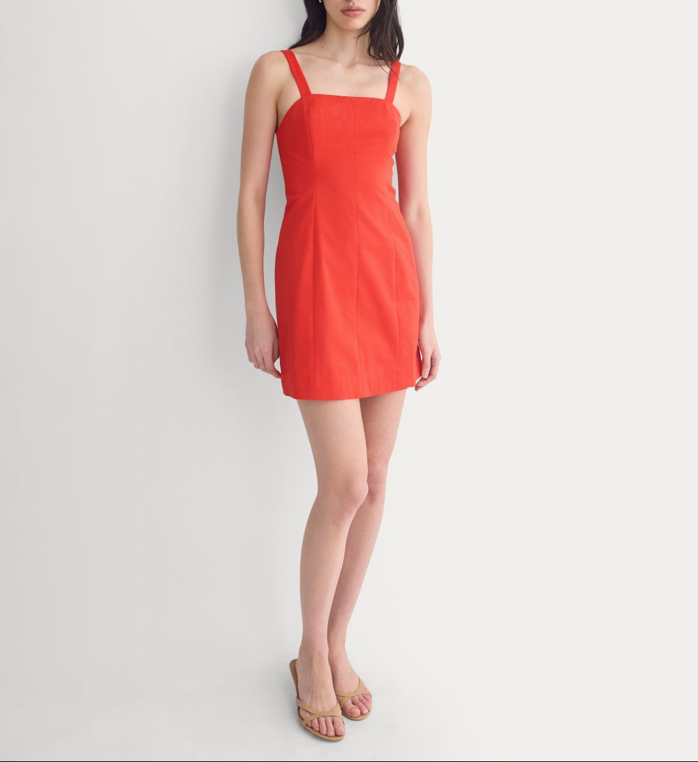 Seamed Mini Dress | Fiery Red