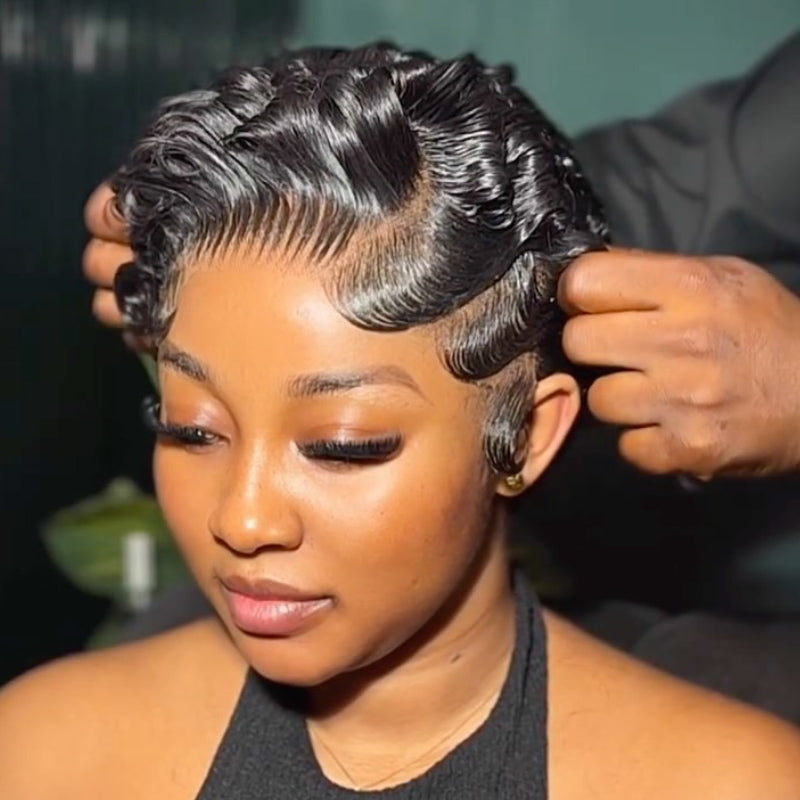 Glueless Pixie Cut Lace Front Wig