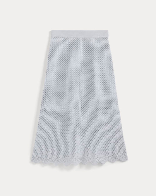 Lace-Knit Midi Skirt | Skywriting