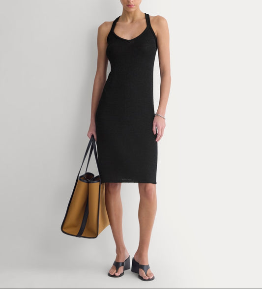 Sweater Racerback Midi Dress | Black