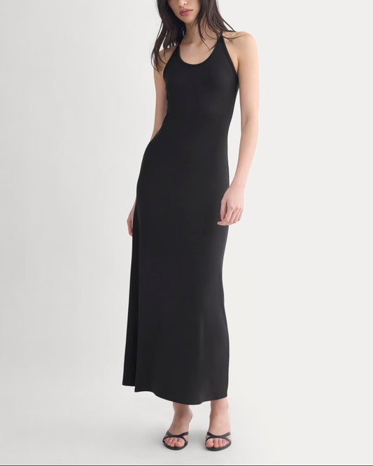 Racerback Maxi Knit Dress | Black