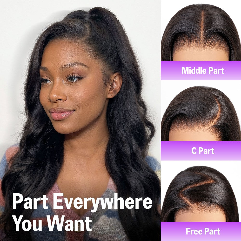 13x6 Glueless Lace Front Wig HD Transparent Lace Body wave Wig