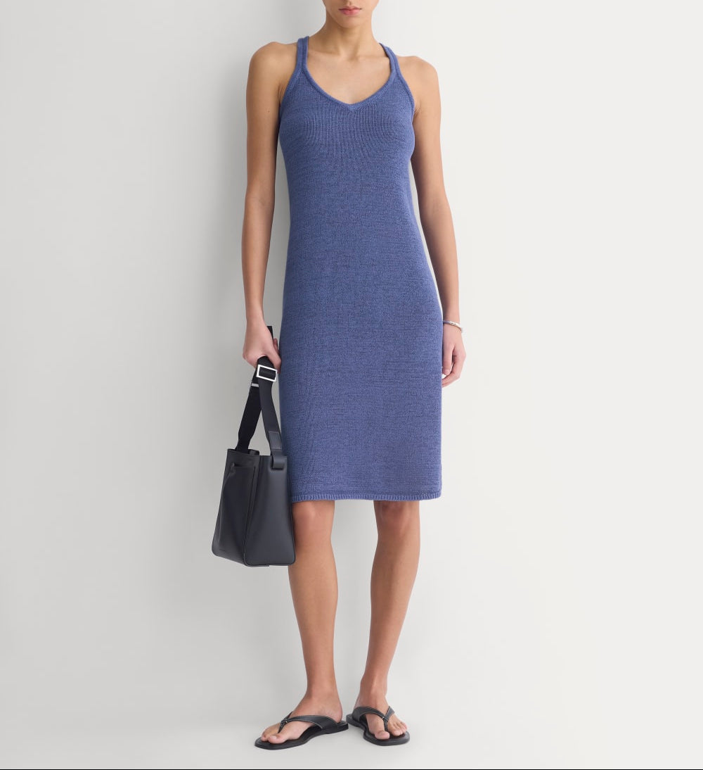 Sweater Racerback Midi Dress | Blue Dusk