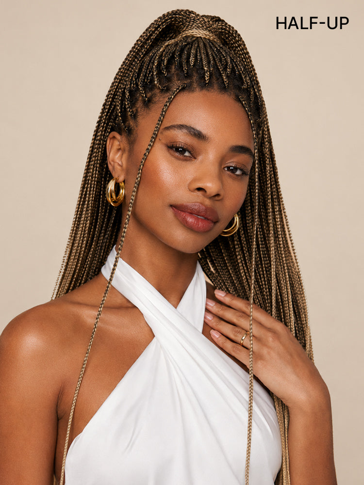 26-inch 613 Full Lace Braided Wig