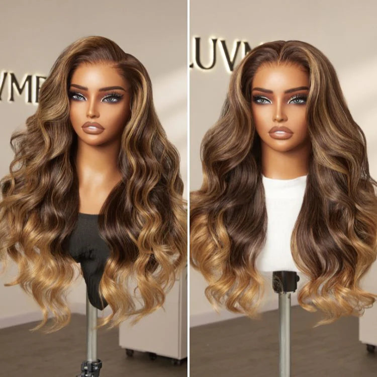 Glueless 7x6 Closure HD Lace Loose Body Wave Long Wig Pre-Cut Lace