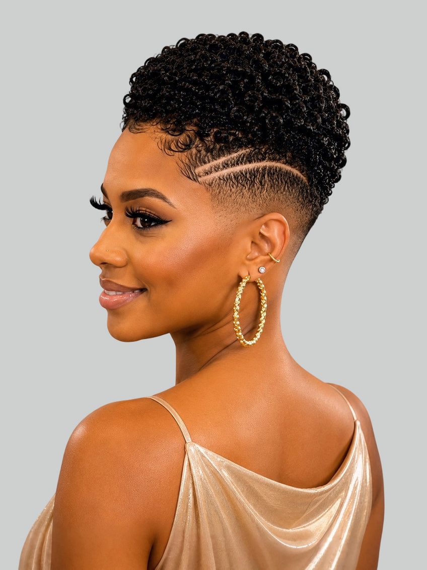 Pixie wig Afro curly 6 inches Multiple colors