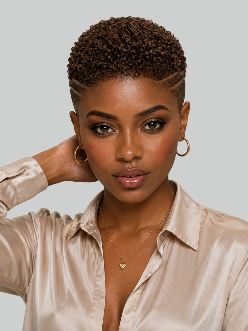 Pixie wig Afro curly 6 inches Multiple colors