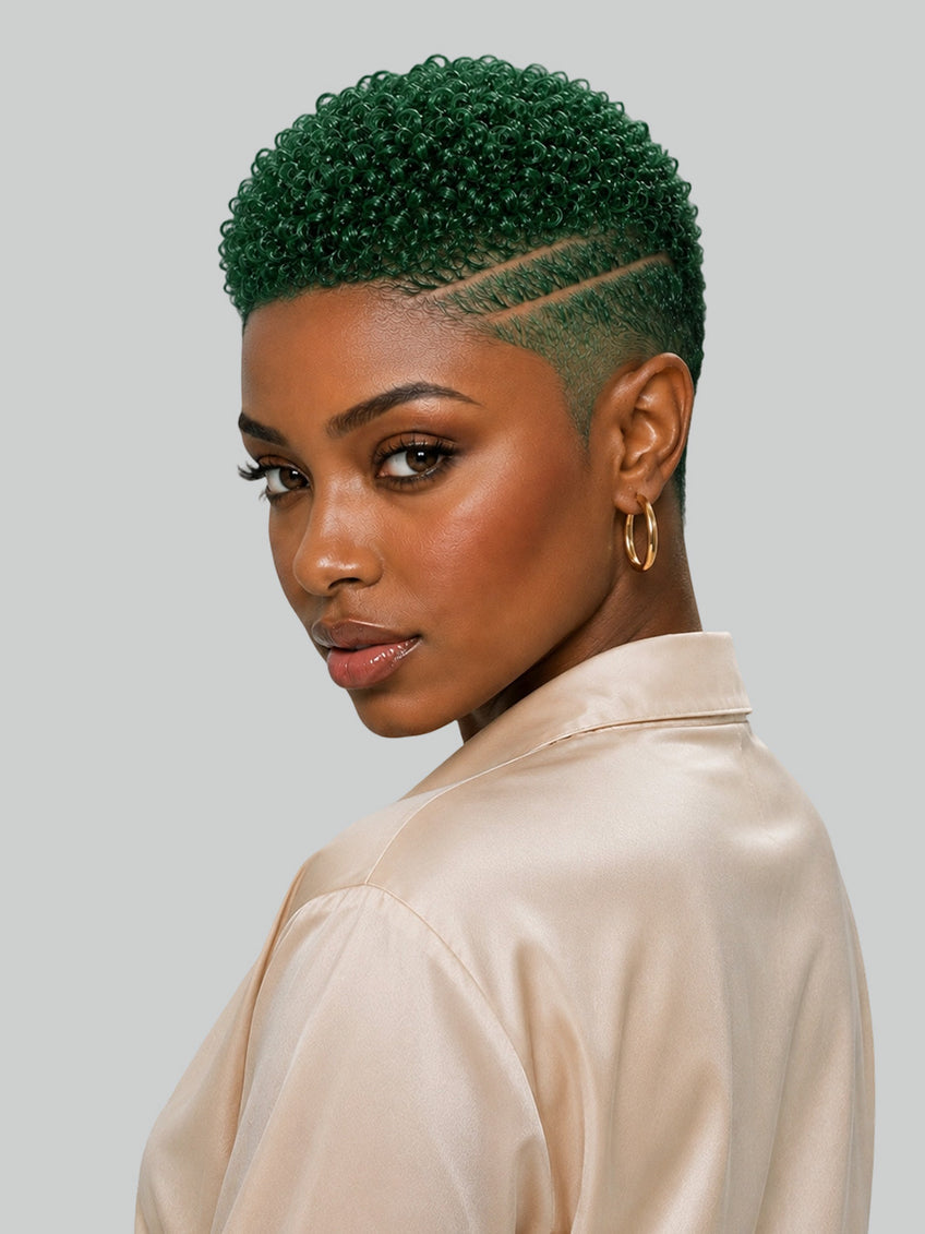 Pixie wig Afro curly 6 inches Multiple colors