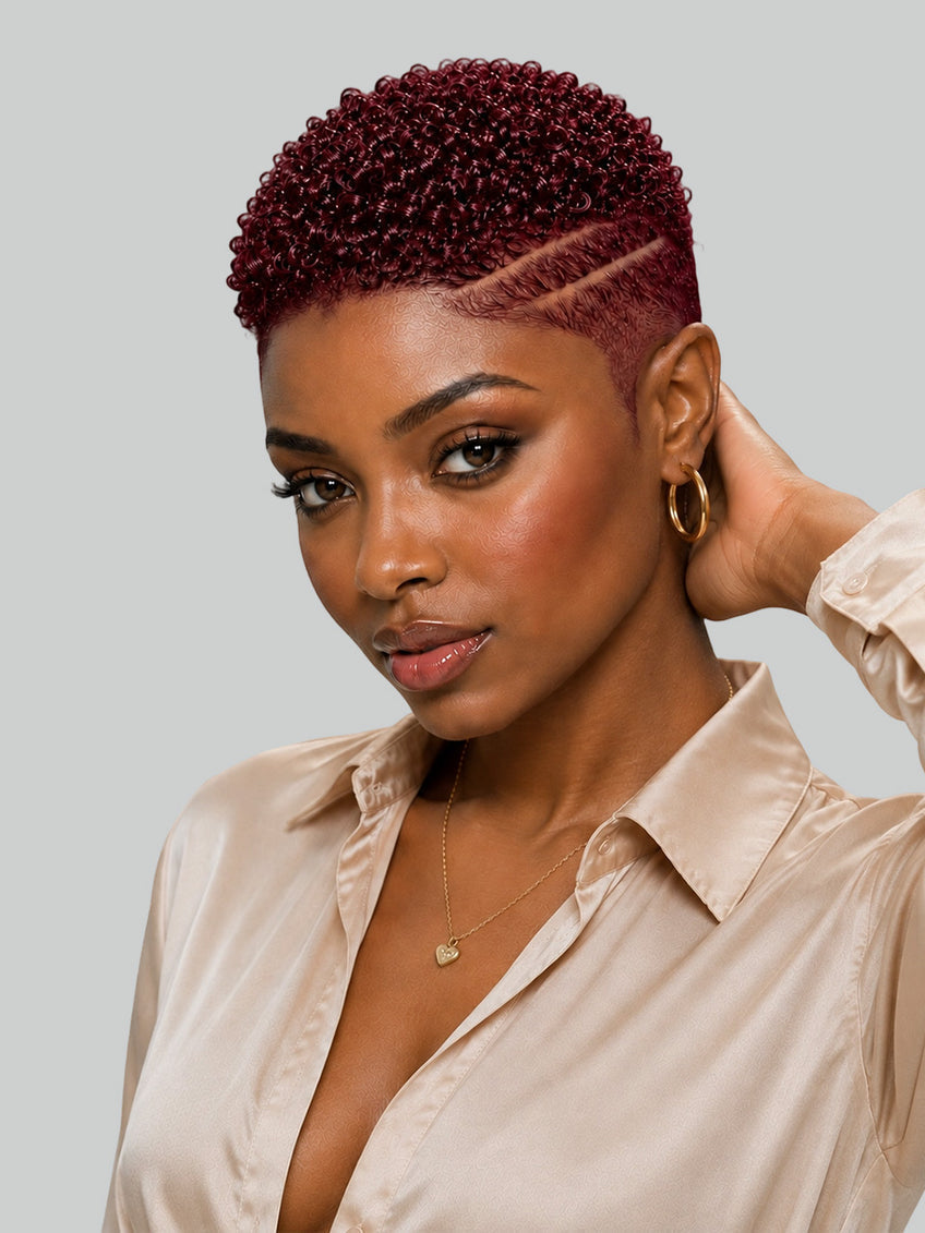 Pixie wig Afro curly 6 inches Multiple colors