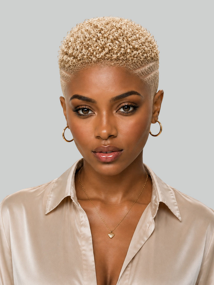 Pixie wig Afro curly 6 inches Multiple colors