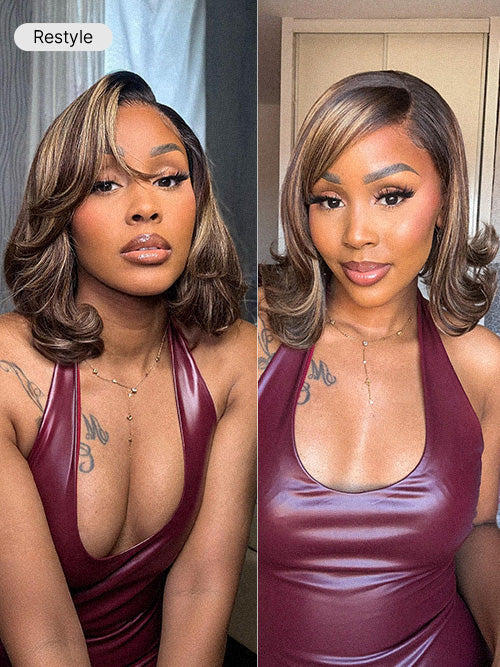 Short Layered Bob Wig Glueless