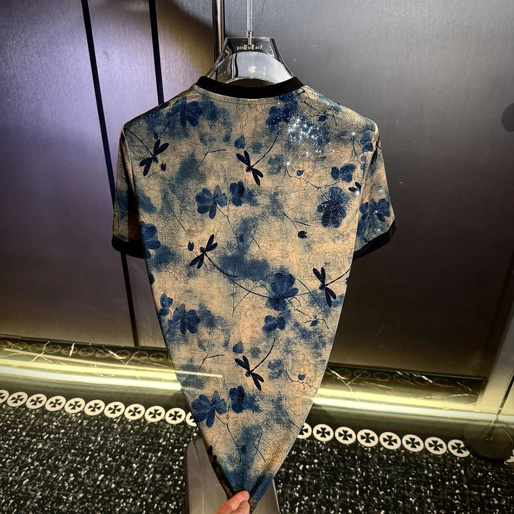 Floral Dragonfly Starlight Cool T-shirt