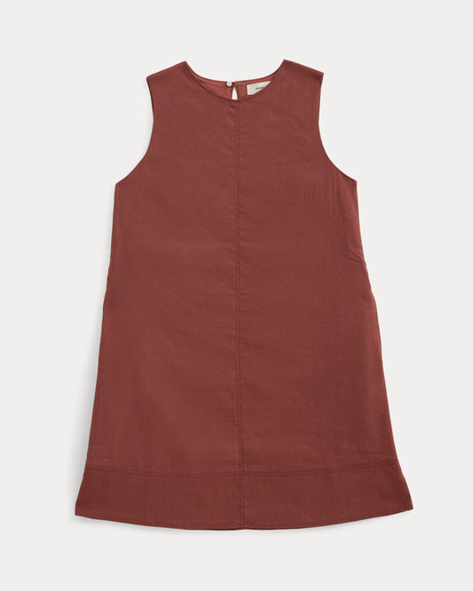 The Shift Dress in Stretch Linen | Henna Red