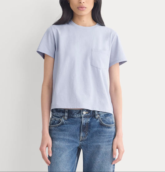 The Box-Cut Tee in Essential Cotton | Aleutian | Pocket