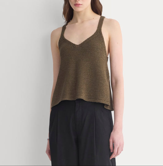 Racerback V-Neck Sweater | Beech