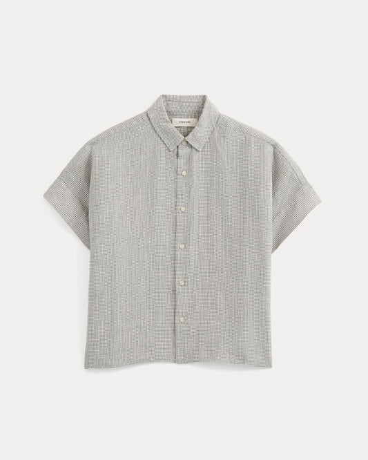 The Boxy Shirt in Linen | Agave Green