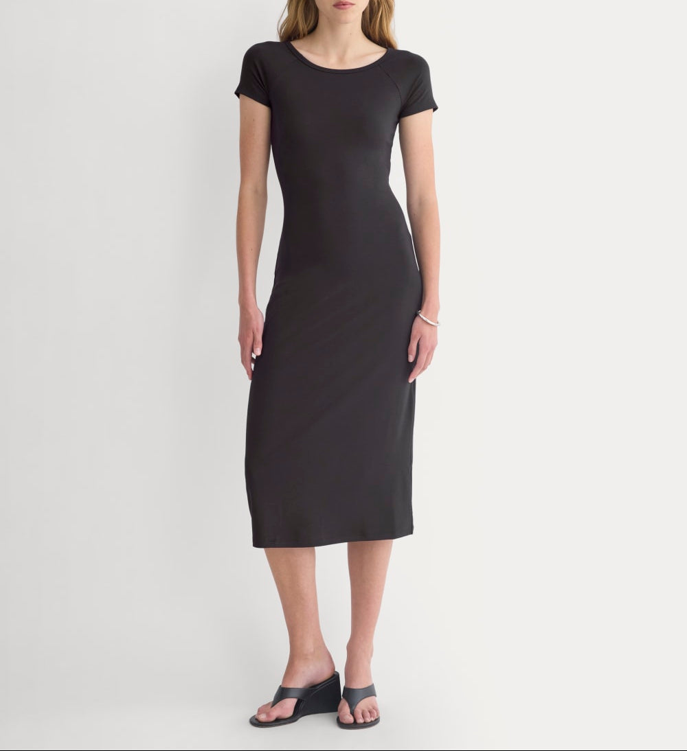 Raglan Midi Dress | Black