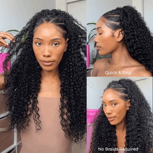 [WEAR GO HALF WIG]Water Wave Half Wig Invisible Hairline