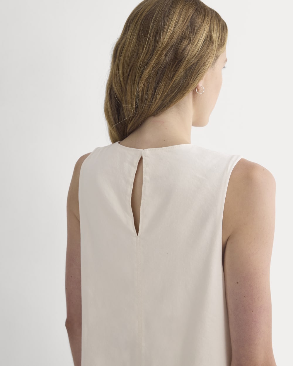 The Shift Dress in Stretch Linen | Bone