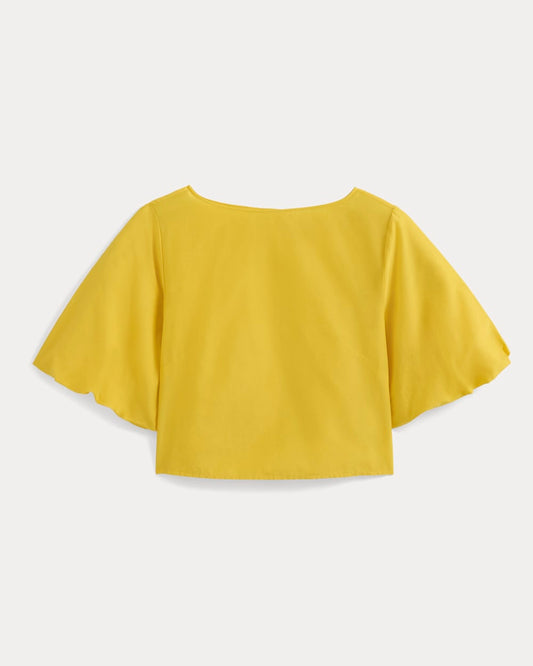 Bubble-Sleeve Top | Passion Fruit