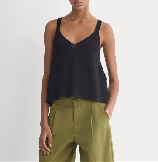 Racerback V-Neck Sweater | Black