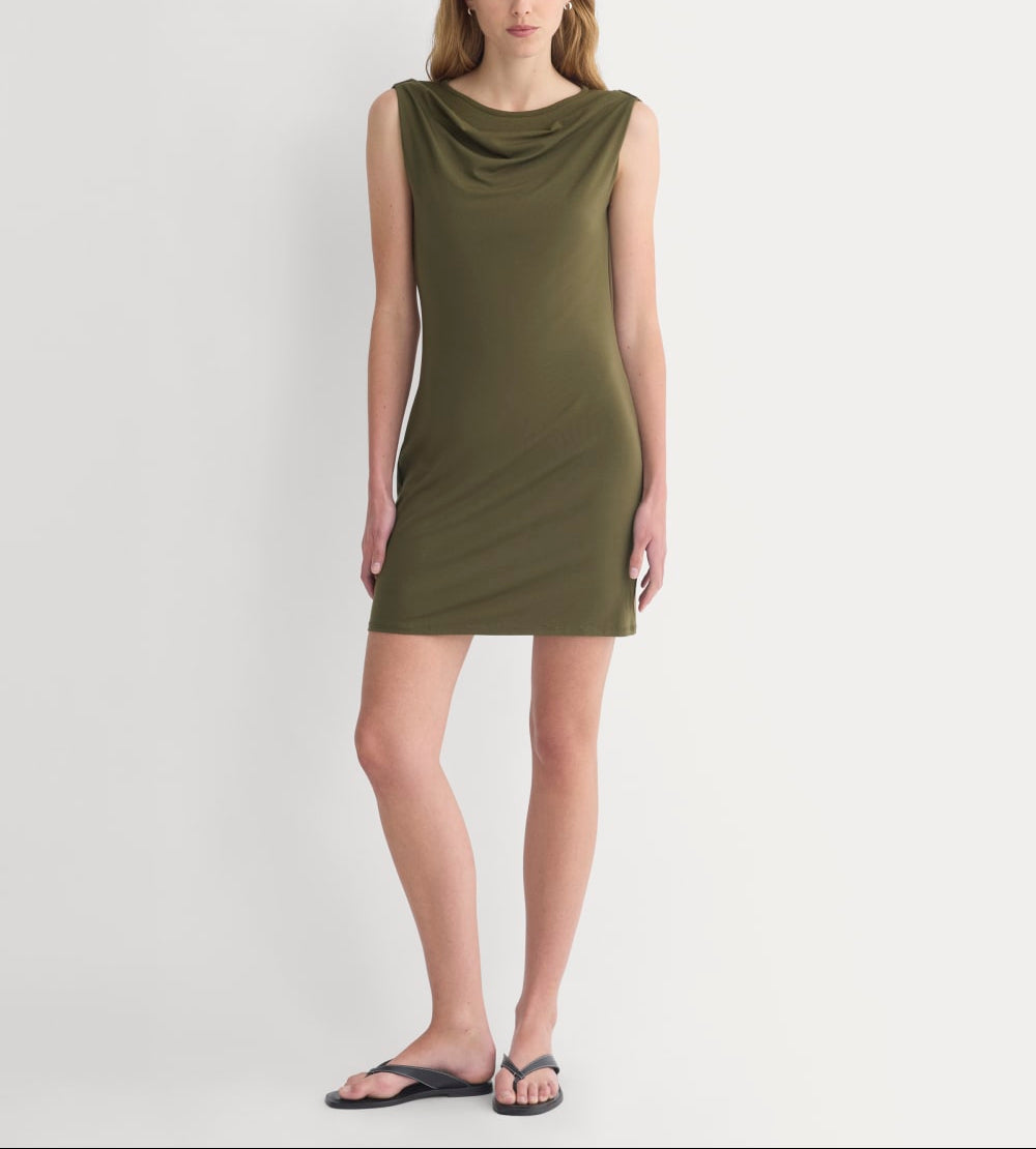Cowl Neck Mini Dress | Beech