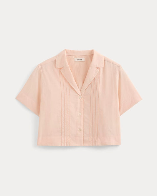 Cotton Gauze Resort Shirt | Pale Peach