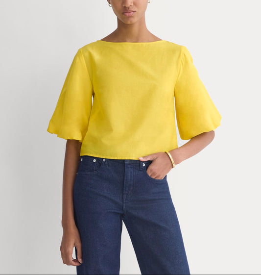Bubble-Sleeve Top | Passion Fruit