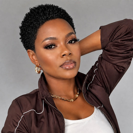 Pixie 13X4 Short Curly Hair For Black Women
