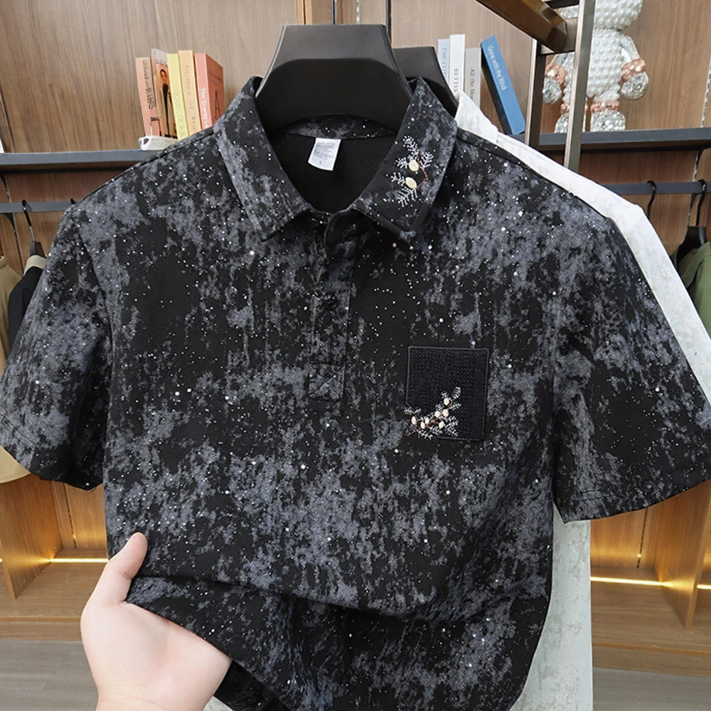 Simple high-quality star-studded trendy polo