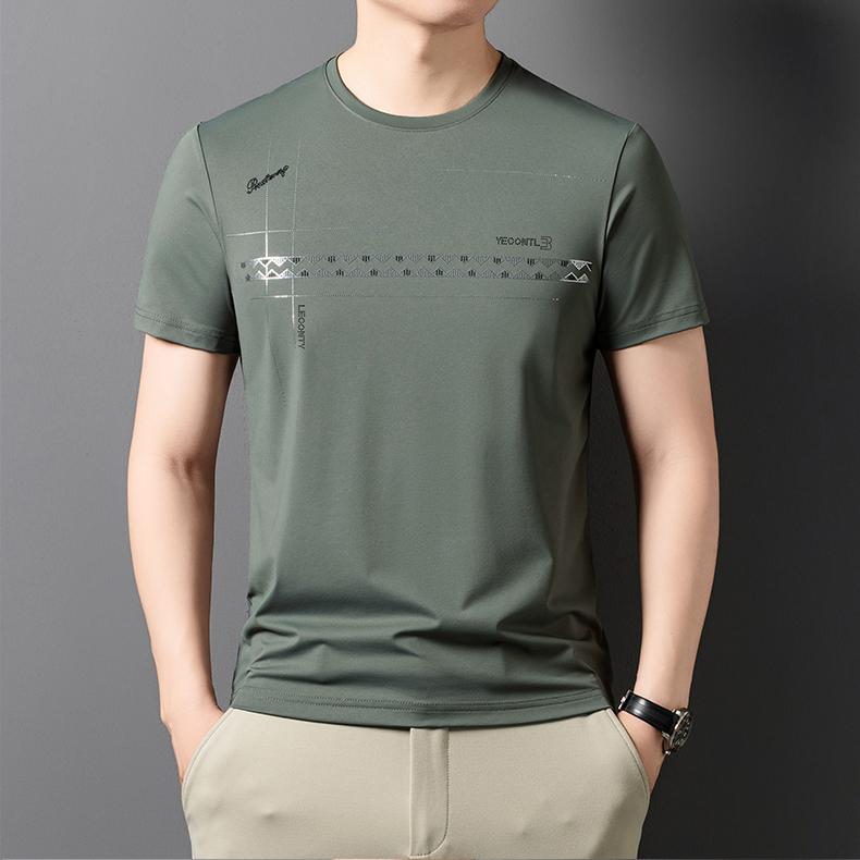 Simple drape silver foil T-shirt