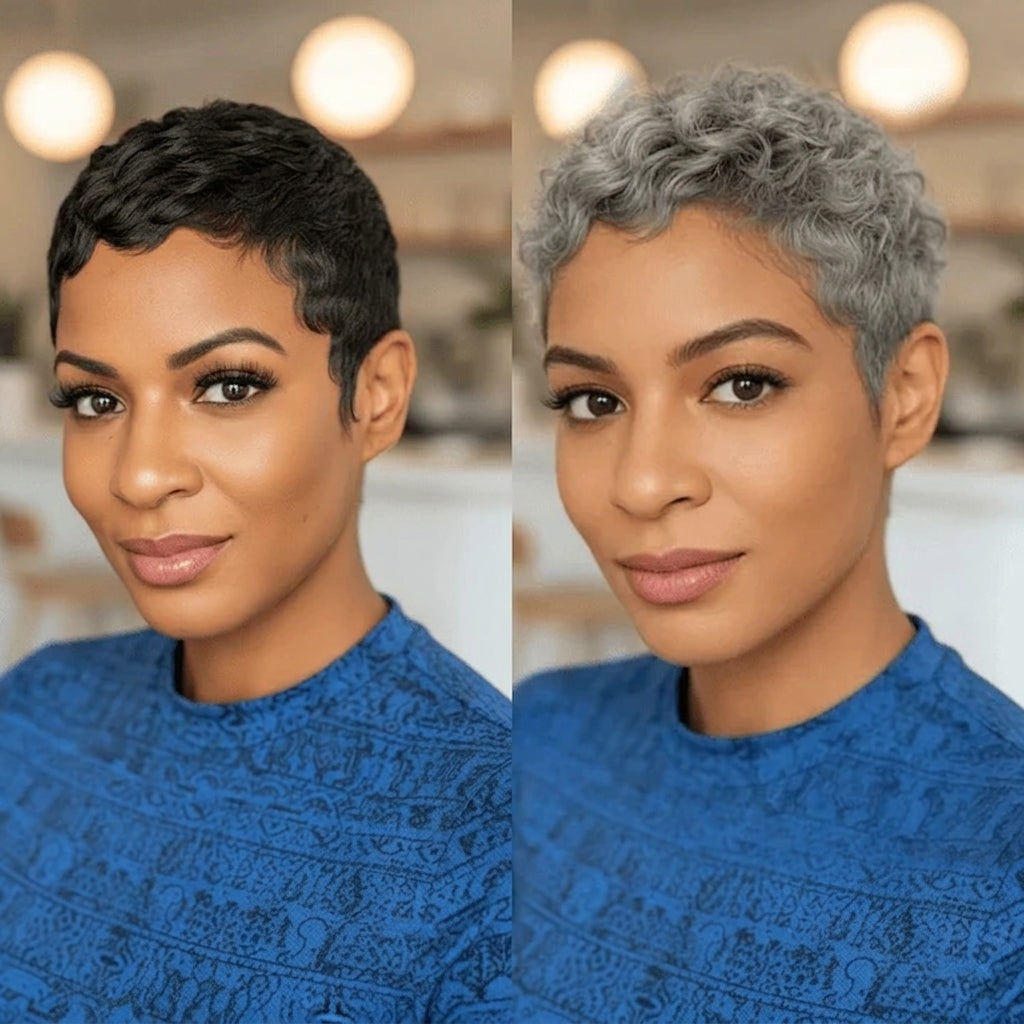 1B Pixie Wave Small Head Wig
