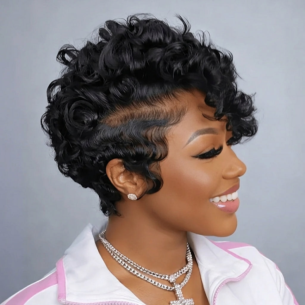 Curly Wave Pixie Lace Wig