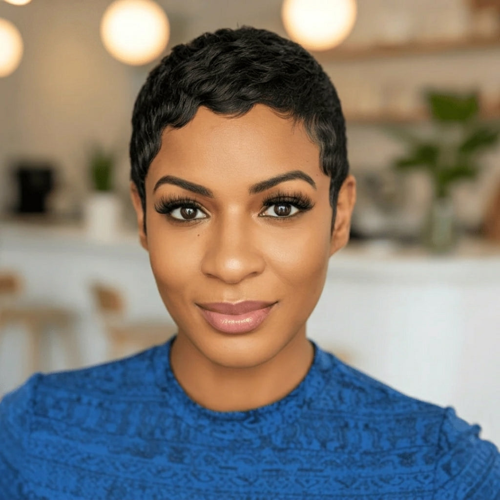 1B Pixie Wave Small Head Wig