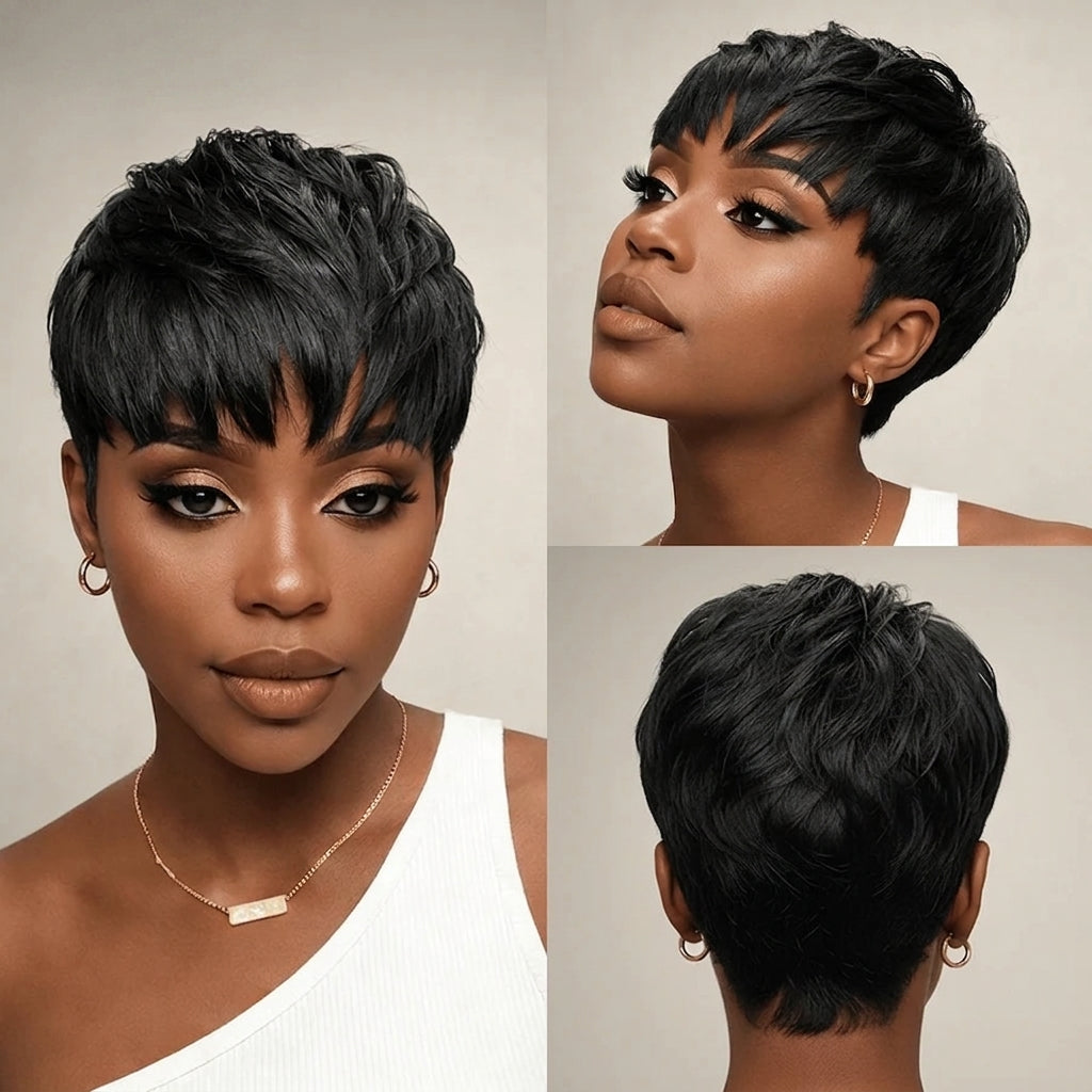 Machine Made Fashion Short Wig