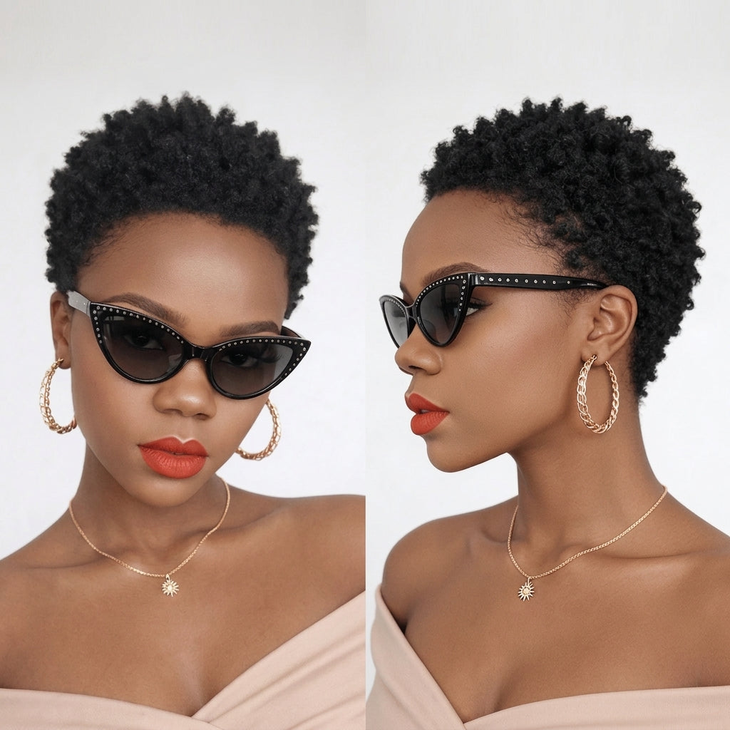 Vibrant Afro Elegance Pixie Wig