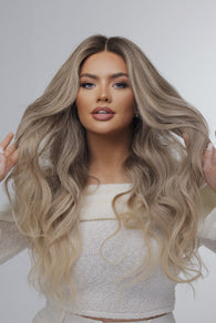 Sunlit Blonde HD transparent lace, human hair wig