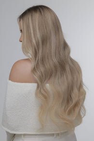 Sunlit Blonde HD transparent lace, human hair wig