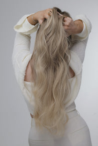 Sunlit Blonde HD transparent lace, human hair wig