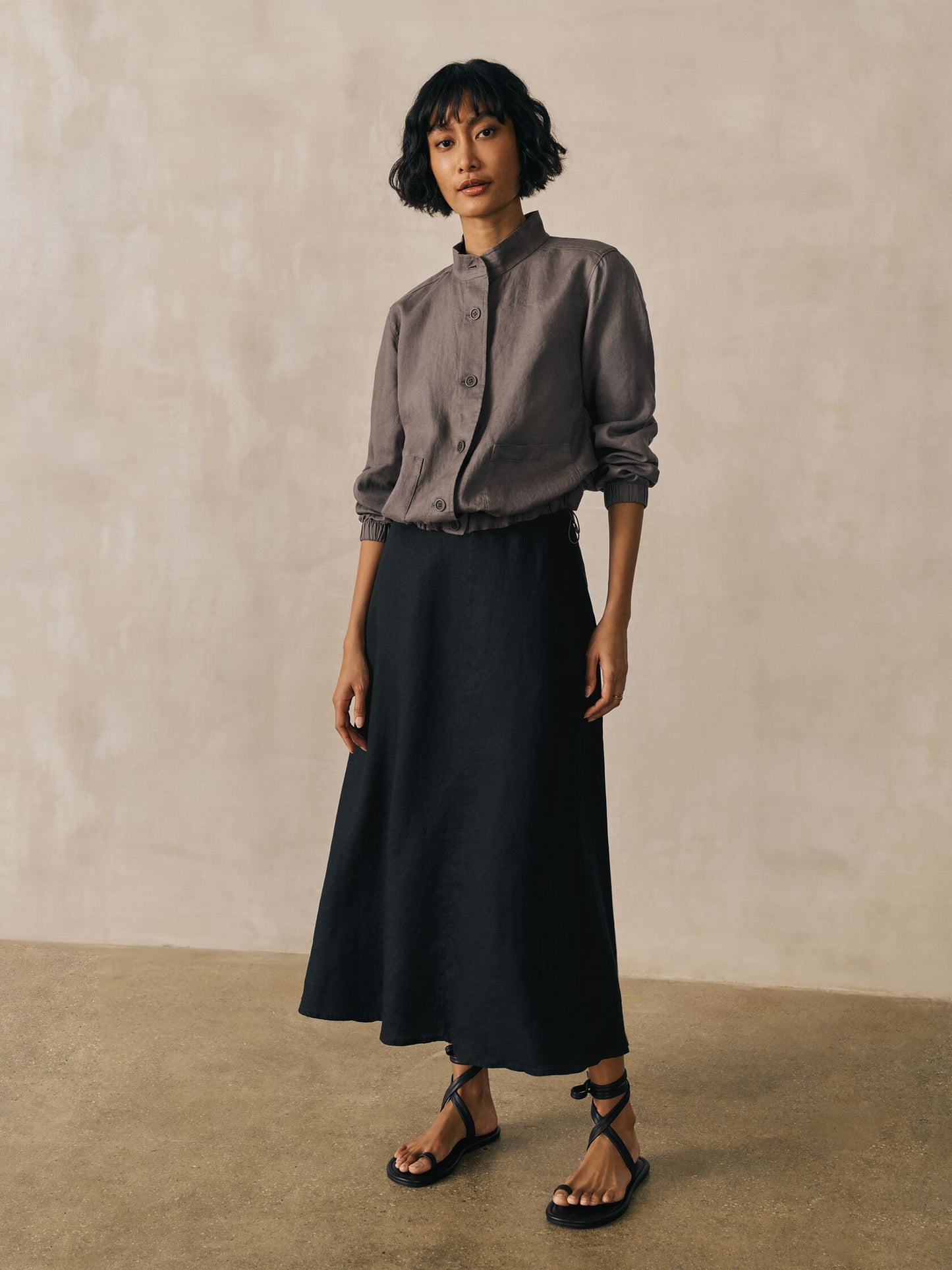 Organic Linen Flight Jacket